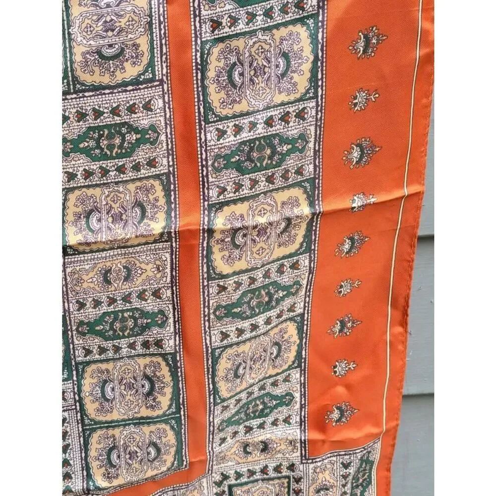 Rust Vintage Blue Tan Mosaic